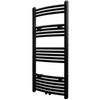 vidaXL S&egrave;che-serviettes eau chaude &agrave; rails incurv&eacute;s noir 500 x 1160 mm