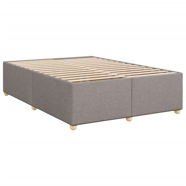 vidaXL Cadre de lit sans matelas taupe 140x190 cm tissu