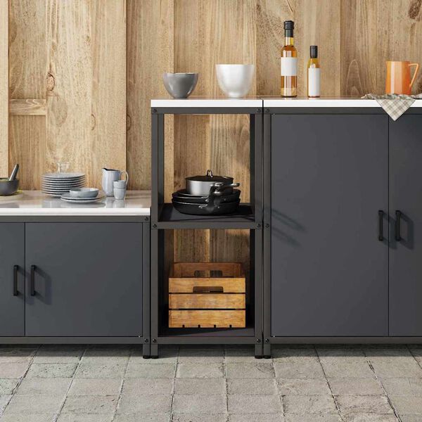 vidaXL Rangement de cuisine Anthracite 60 x 50 x 92 cm Acier
