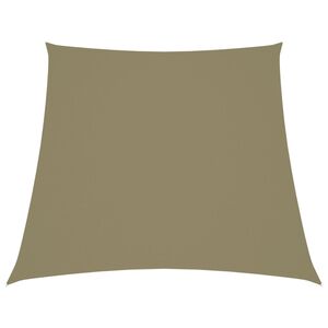 vidaXL Voile de parasol Tissu Oxford trap&egrave;ze 2/4x3 m Beige