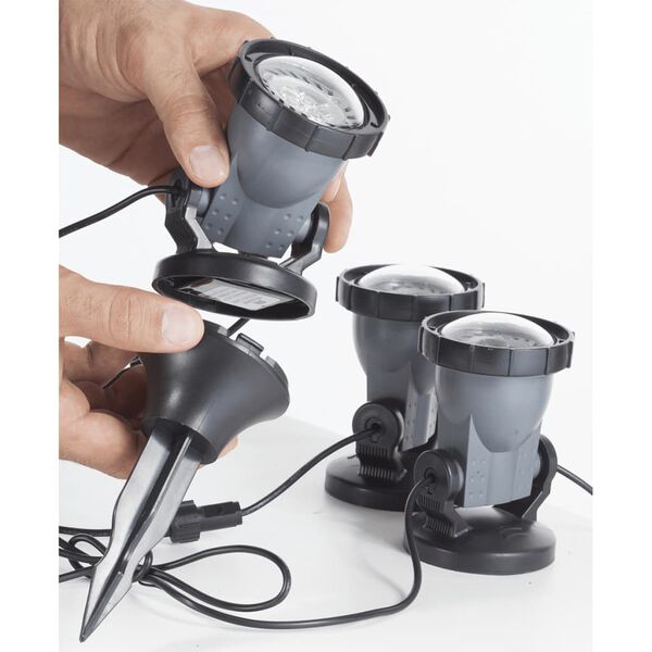 HEISSNER Projecteurs de jardin et d'&eacute;tang 3 pcs 3 W