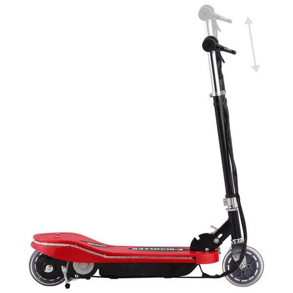 vidaXL Trottinette &eacute;lectrique avec LED 120 W Rouge