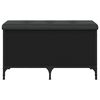 vidaXL Banc de rangement noir 82x42x45 cm bois d'ing&eacute;nierie