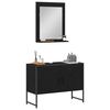 vidaXL Ensemble de mobilier de salle de bain Montage mural 2 pcs Noir