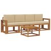 vidaXL Ensemble de canap&eacute;s d'ext&eacute;rieur 5 pcs Naturel et Beige