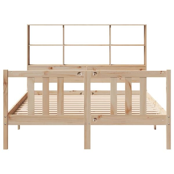 vidaXL Lit biblioth&egrave;que sans matelas 120x200 cm bois de pin massif