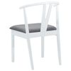 vidaXL Chaise de salle &agrave; manger 2 pcs Blanc et Gris