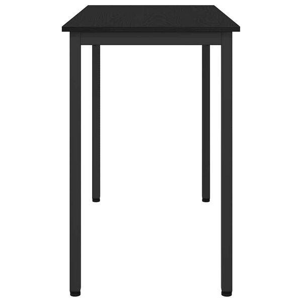 vidaXL table Ch&ecirc;ne noir 100 x 50 x 76,5 cm Bois d'ing&eacute;nierie et acier