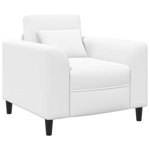 vidaXL Fauteuil Blanc Tissu