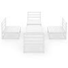 vidaXL Salon de jardin 5 pcs Blanc Bois de pin massif