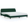 vidaXL Cadre de lit Dover vert fonc&eacute; 180x200 cm velours