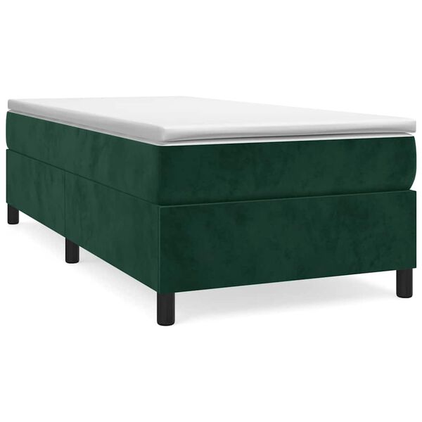 vidaXL Cadre de lit vert fonc&eacute; 90x190 cm velours