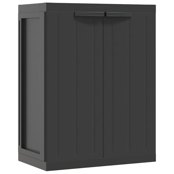 vidaXL Armoire de rangement d'ext&eacute;rieur noir 65x37x85 cm PP