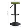 vidaXL Tabourets de bar lot de 2 vert clair velours