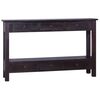 vidaXL Table console Caf&eacute; noir clair 120x30x75 cm Bois d'acajou solide