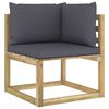 vidaXL Salon de jardin 8 pcs avec coussins bois de pin impr&eacute;gn&eacute;