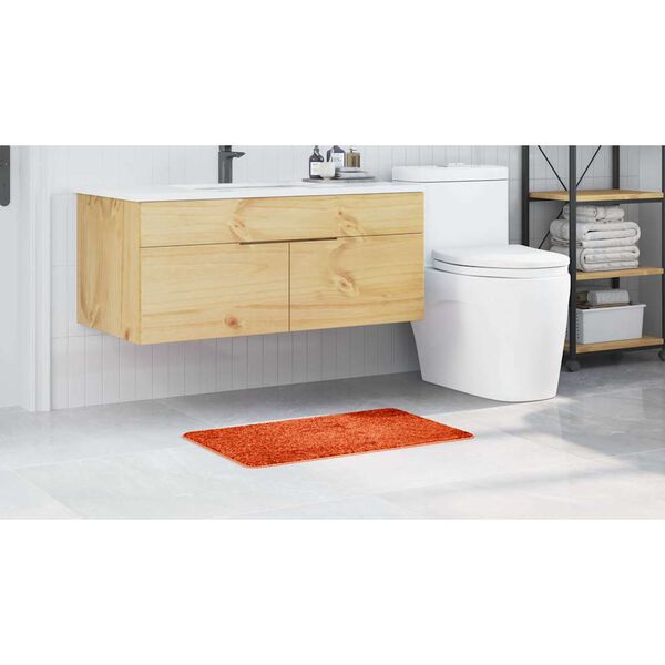 vidaXL Tapis de bain antid&eacute;rapant Orange 50 x 80 cm PP