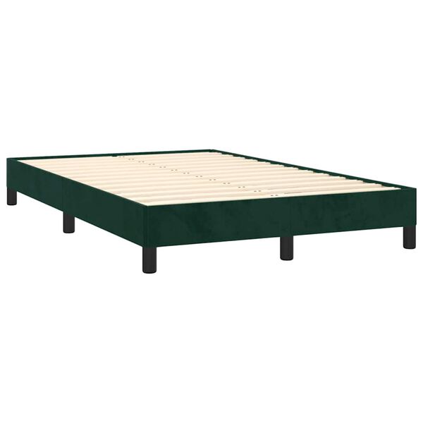 vidaXL Cadre de lit sans matelas vert fonc&eacute; 120x190 cm velours