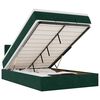vidaXL Cadre de lit ottoman avec matelas vert fonc&eacute; 120x200 cm velours