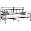 vidaXL Cadre de lit de jour avec t&ecirc;te de lit Noir 75 x 190 cm Acier