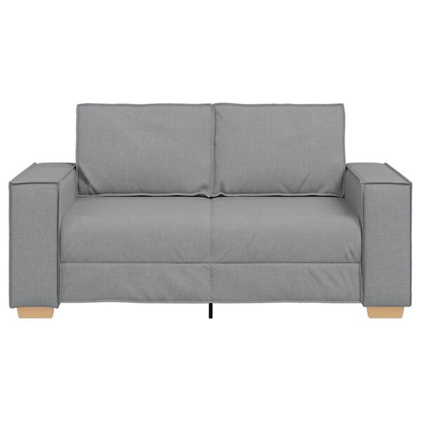 vidaXL Canapé 2 places Gris clair 120 cm Tissu