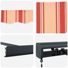 vidaXL Auvent R&eacute;tractable Jaune et Orange 300 x 250 cm Tissu et M&eacute;tal