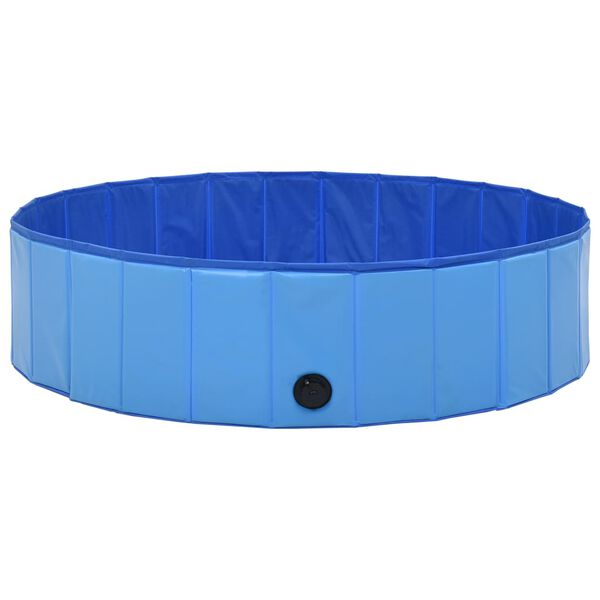 vidaXL Piscine pliable pour chiens Bleu 120x30 cm PVC