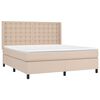 vidaXL Sommier &agrave; lattes de lit matelas LED Cappuccino 180x200 cm