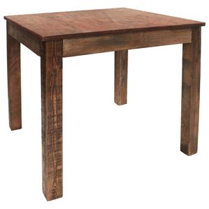 vidaXL Table &agrave; manger bois de r&eacute;cup&eacute;ration m&eacute;lang&eacute; 82x80x76 cm