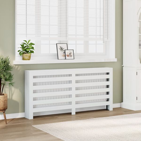 vidaXL Cache-radiateur blanc 175x20x82 cm bois d'ing&eacute;nierie