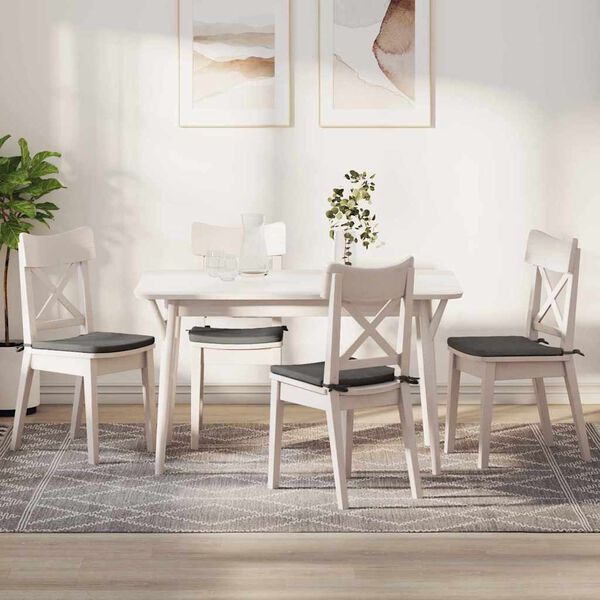 vidaXL Coussins de si&egrave;ge 4 pcs Gris clair 40 x 40 x 3 cm