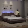 vidaXL Cadre de lit Viana avec LED sans matelas marron 160x200 cm