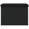 vidaXL Banc de rangement noir 62x42x45 cm bois d'ing&eacute;nierie