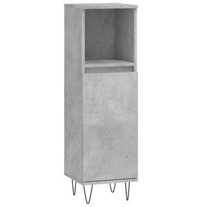 vidaXL Armoire de salle de bain gris b&eacute;ton 30x30x100 cm