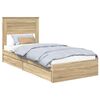 vidaXL Lit de Rangement Ch&ecirc;ne Sonoma 100 x 200 cm Bois d'ing&eacute;nierie