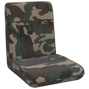 vidaXL Fauteuil de sol Vert arm&eacute;e 50 x 73 x 60 cm tissu