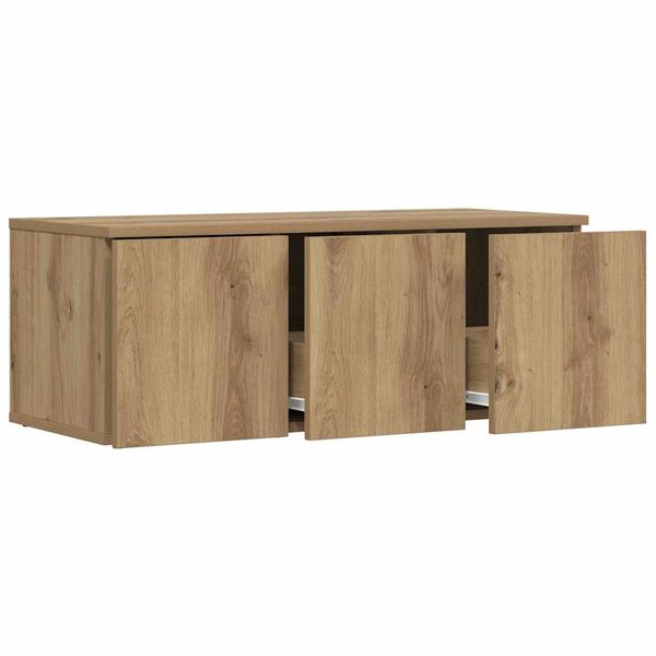 vidaXL Meuble TV ch&ecirc;ne artisanal 80x34x30 cm bois d'ing&eacute;nierie