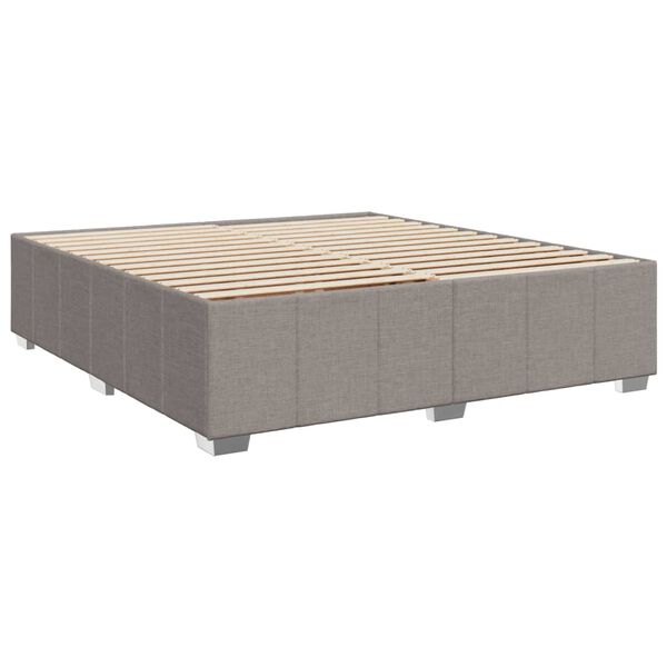 vidaXL Cadre de lit sans matelas taupe 180x200 cm tissu