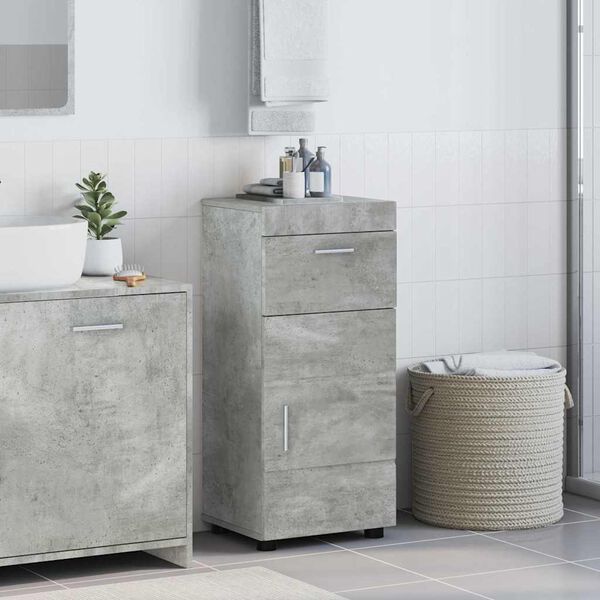 vidaXL Ensemble d'armoire de salle de bain TULUM Gris b&eacute;ton