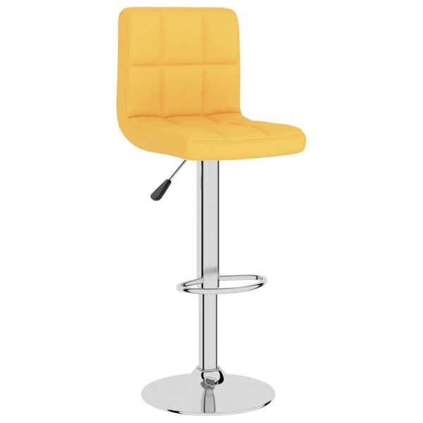 vidaXL Tabourets de bar lot de 2 jaune moutarde tissu