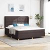 vidaXL Lit &agrave; ressorts avec matelas gris fonc&eacute; 90x190 cm Marron fonc&eacute;