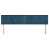 vidaXL T&ecirc;tes de lit 2 pcs Bleu fonc&eacute; 100x5x78/88 cm Velours