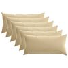 vidaXL Housse de coussin 6 pcs HEERLEN Beige 40 x 80 cm Polyester