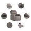 vidaXL Fauteuil inclinable &eacute;lectrique taupe tissu