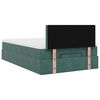 vidaXL Cadre de lit ottoman avec matelas vert fonc&eacute; 120x200 cm velours