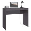 vidaXL Bureau Gris brillant 90x40x72 cm Bois d'ingénierie