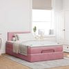 vidaXL Cadre de lit ottoman avec matelas rose 120x200 cm velours