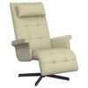 vidaXL Chaise pivotante Cr&egrave;me Simili cuir