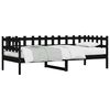 vidaXL Lit de jour sans matelas noir 80x200 cm bois de pin massif