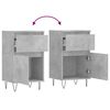 vidaXL Buffet gris b&eacute;ton 40x35x70 cm bois d'ing&eacute;nierie